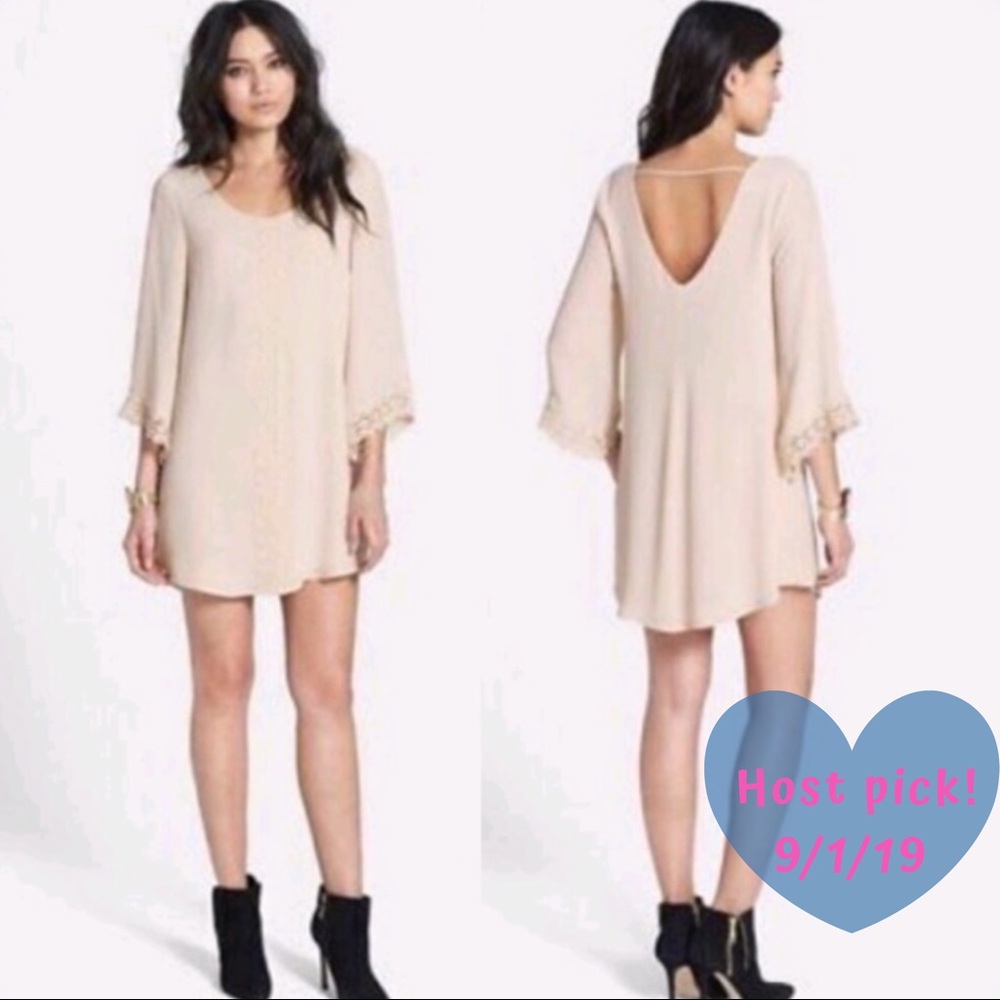 HP! ASTR THE LABEL LACE TRIM SHIFT DRESS